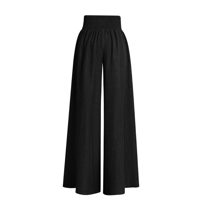 Pantalon Palazzo Taille Smockée