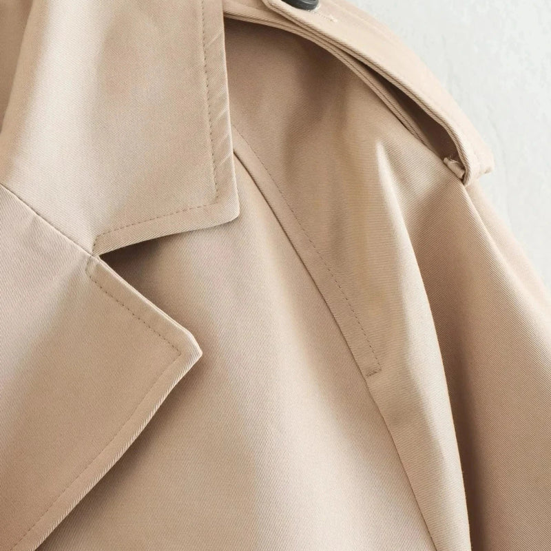 Trench coat beige cropped