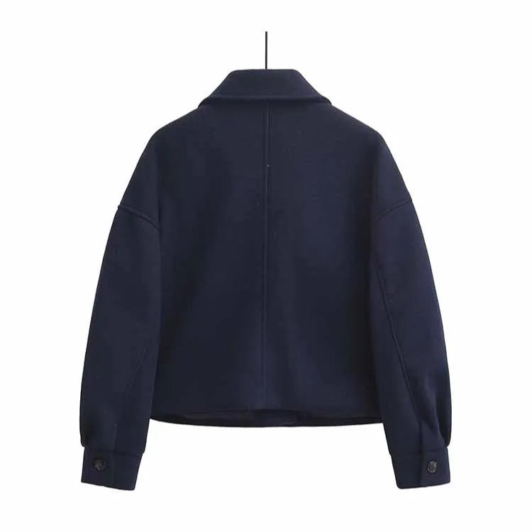 Manteau Minimaliste à Col Classique