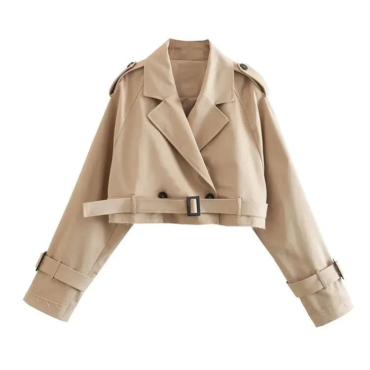 Trench coat beige cropped