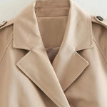 Trench coat beige cropped