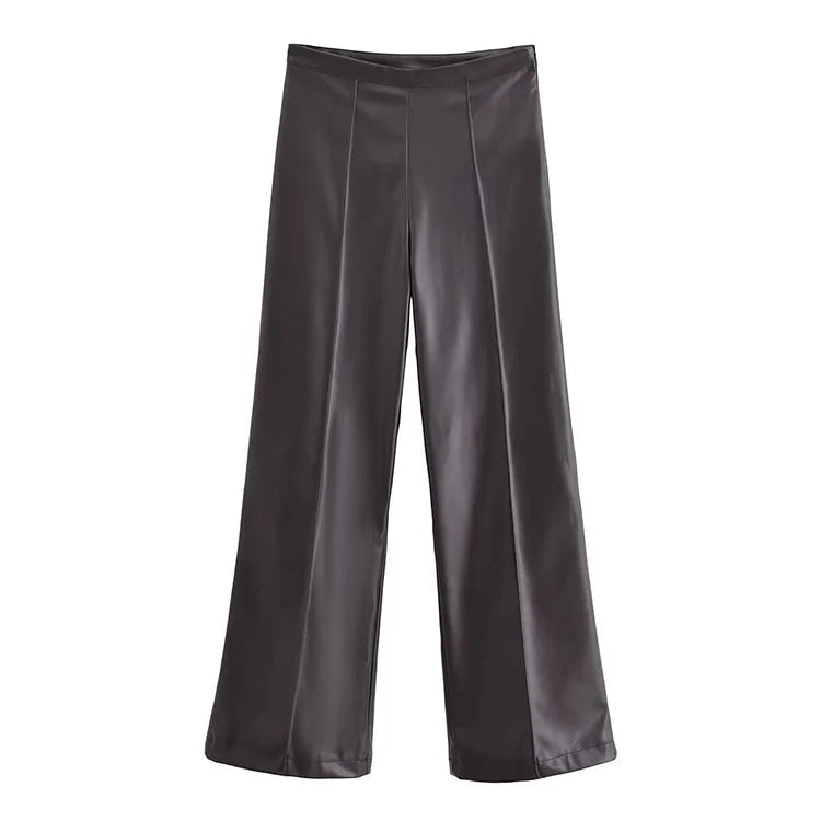 Pantalon Évasé Satiné