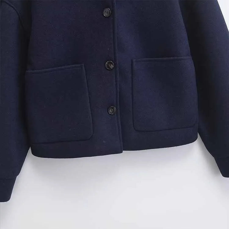 Manteau Minimaliste à Col Classique