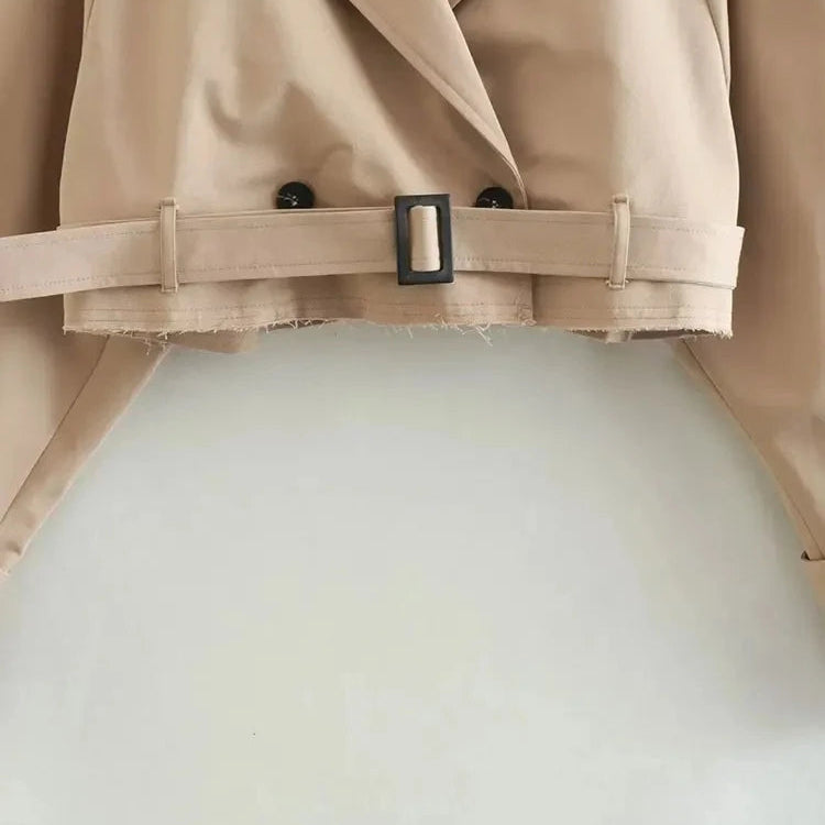 Trench coat beige cropped